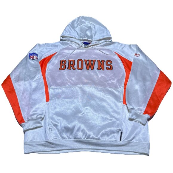 Vintage Reebok NFL Cleveland Browns Hoodie Pullover SIZE LARGE